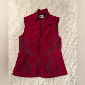 Ariat Burgundy Zip-Up Vest